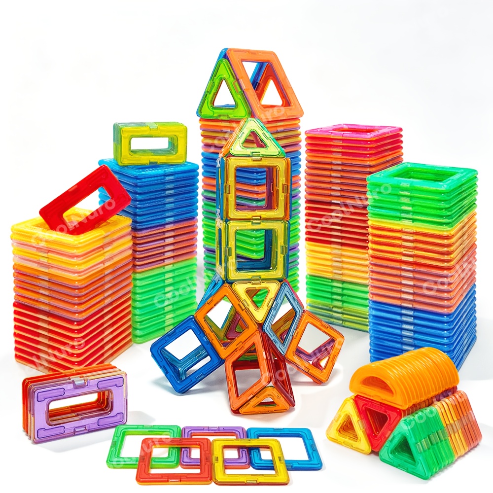 67pcs Colorful Clear Magnet Building Tiles, Gift for Kids
